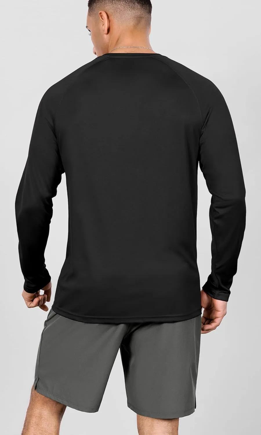ODODOS Men's Quick Dry Long Sleeve Shirts UPF 50  Sun Protection SPF Athletic Tops Workout Fishing T-Shirts
