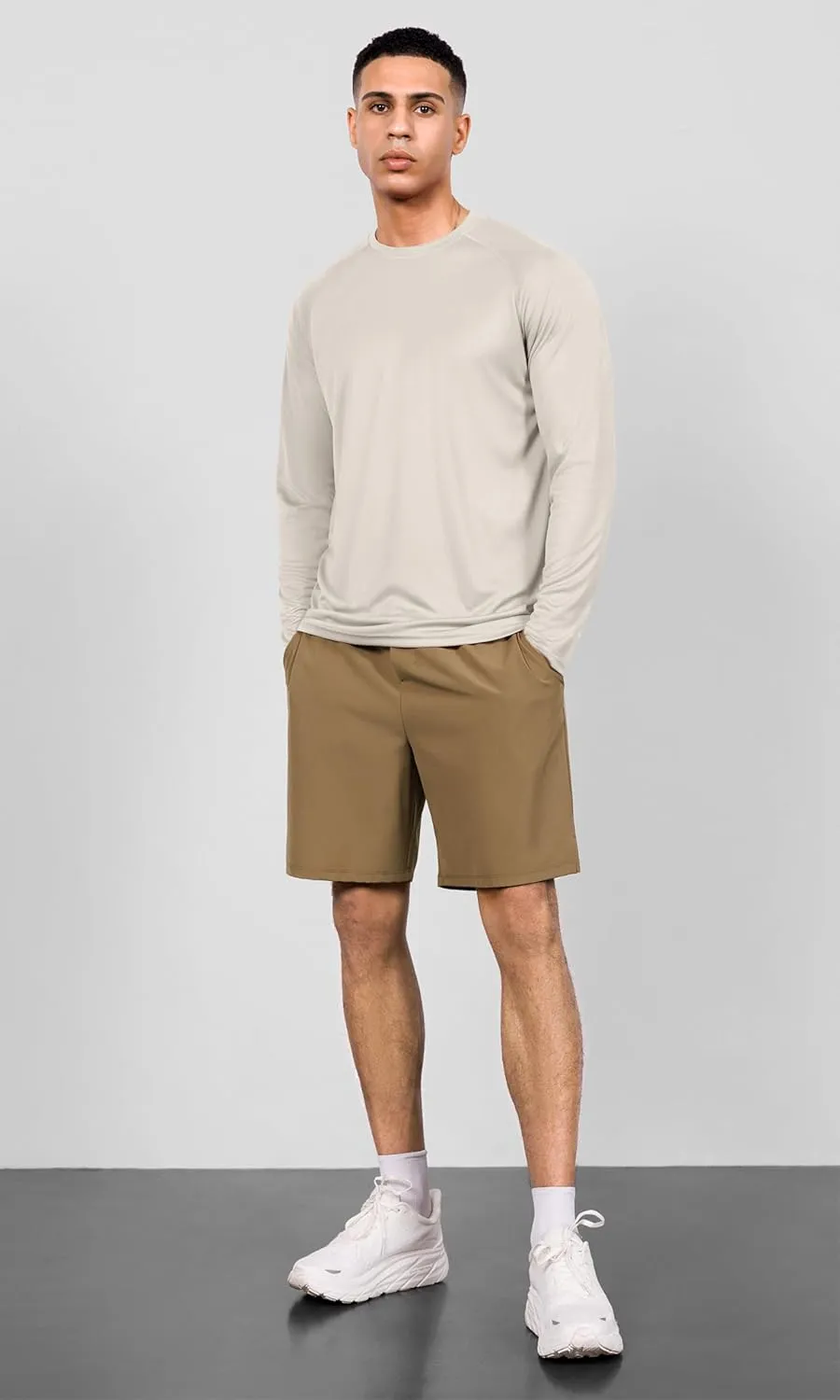 ODODOS Men's Quick Dry Long Sleeve Shirts UPF 50  Sun Protection SPF Athletic Tops Workout Fishing T-Shirts