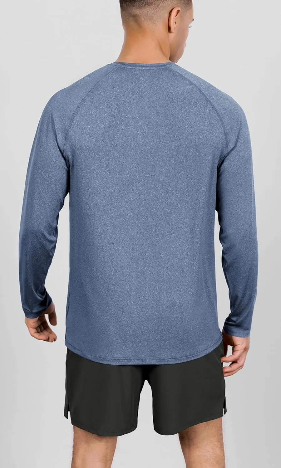 ODODOS Men's Quick Dry Long Sleeve Shirts UPF 50  Sun Protection SPF Athletic Tops Workout Fishing T-Shirts