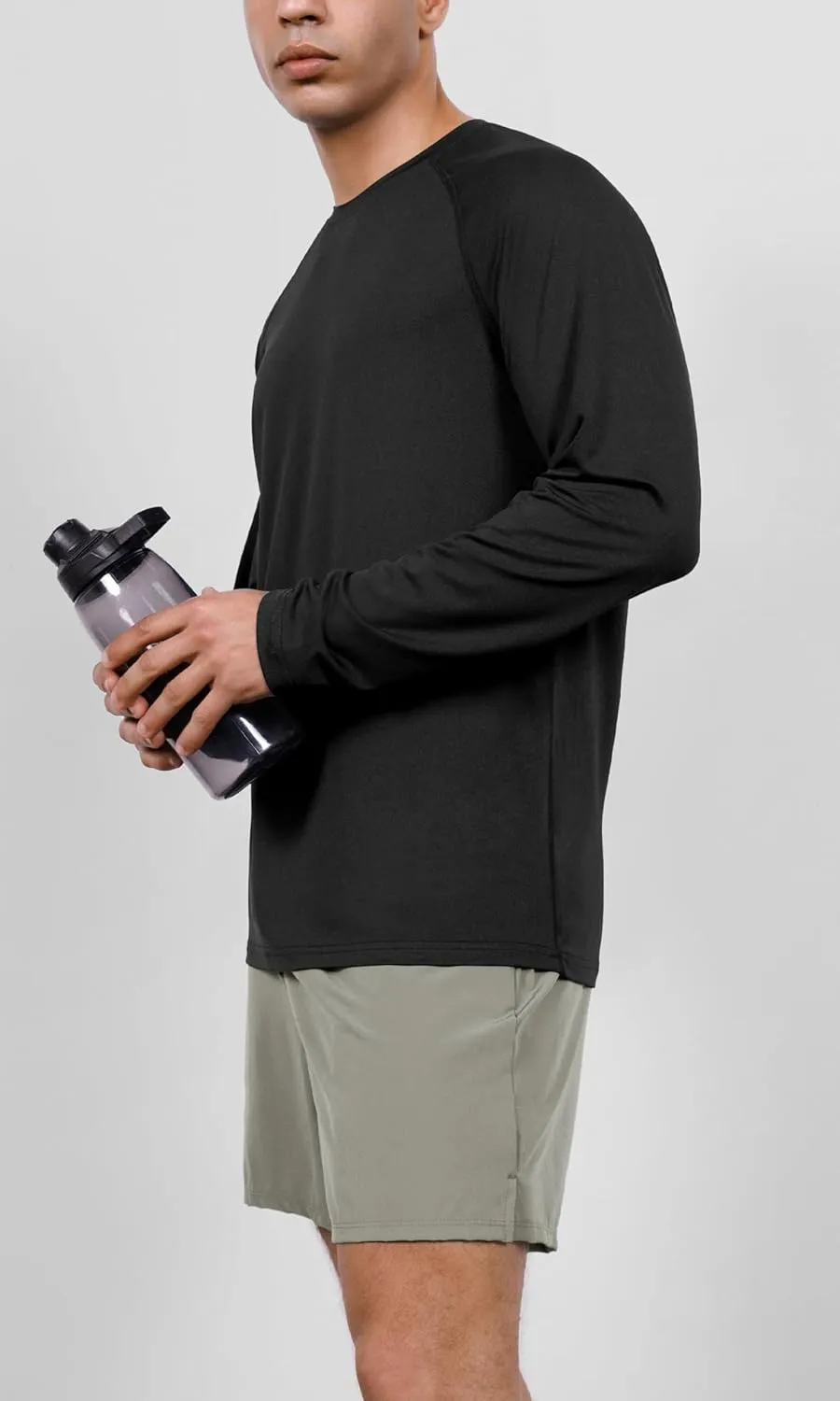 ODODOS Men's Quick Dry Long Sleeve Shirts UPF 50  Sun Protection SPF Athletic Tops Workout Fishing T-Shirts