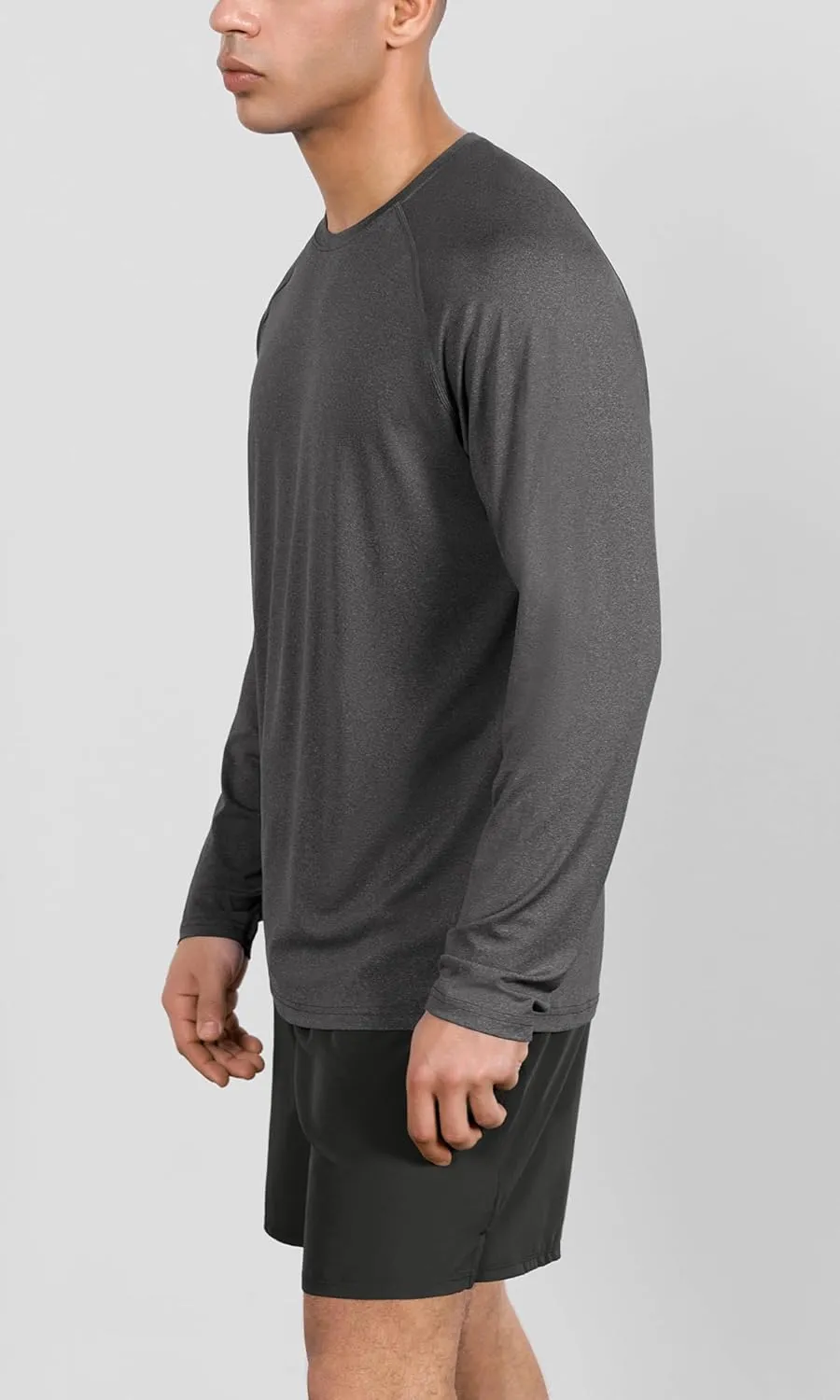 ODODOS Men's Quick Dry Long Sleeve Shirts UPF 50  Sun Protection SPF Athletic Tops Workout Fishing T-Shirts