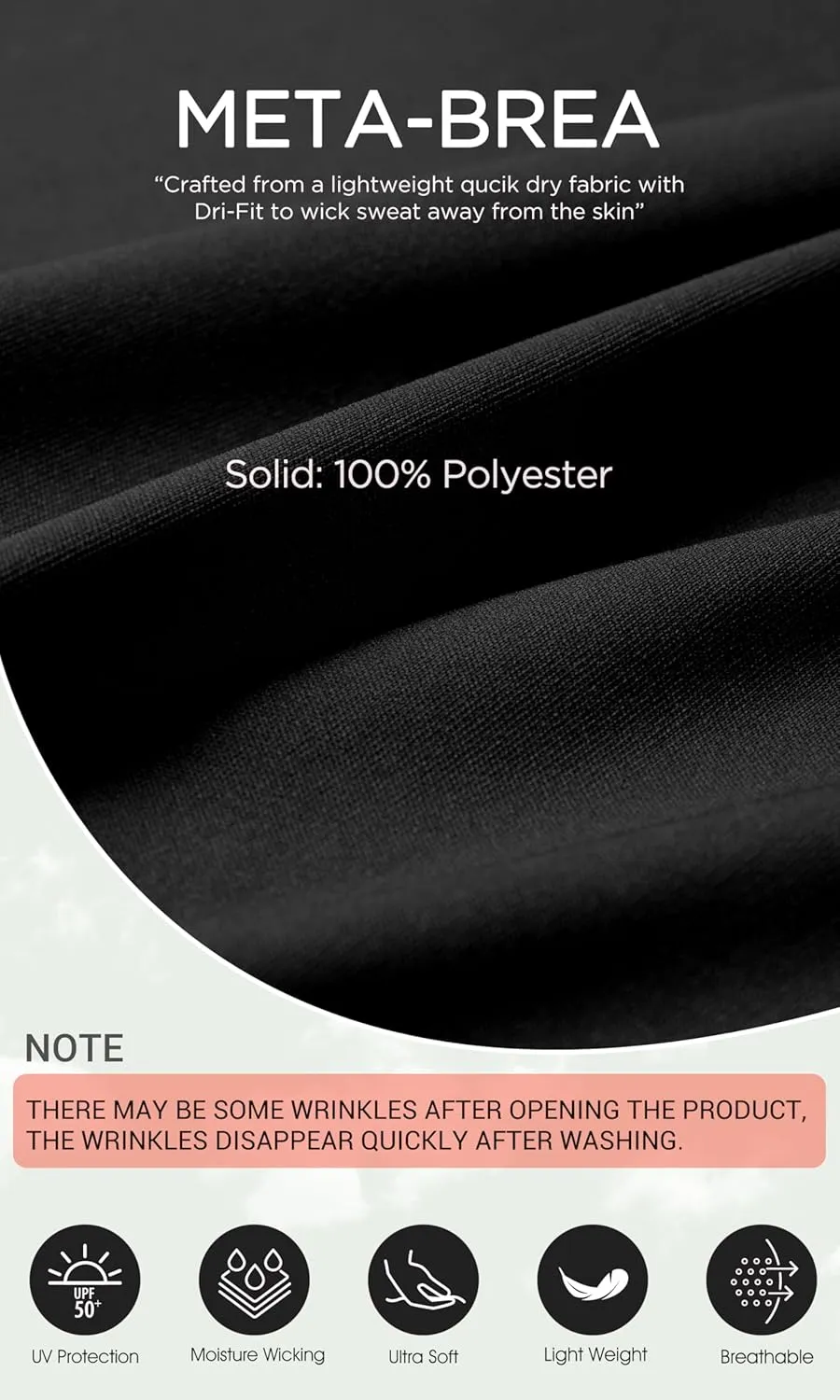 ODODOS Men's Quick Dry Long Sleeve Shirts UPF 50  Sun Protection SPF Athletic Tops Workout Fishing T-Shirts