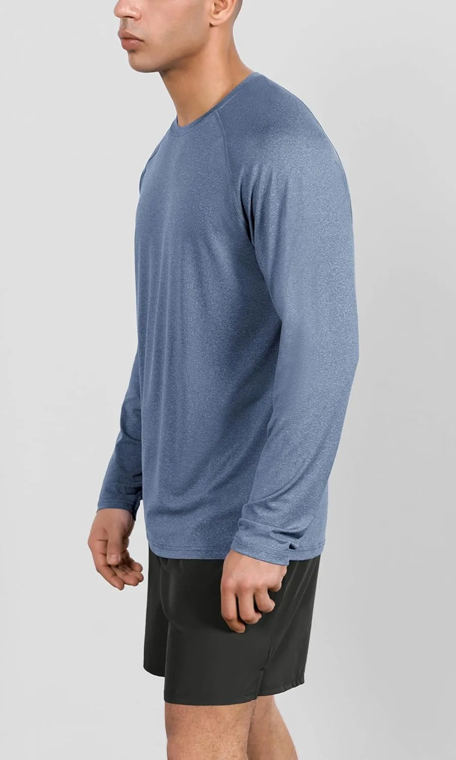 ODODOS Men's Quick Dry Long Sleeve Shirts UPF 50  Sun Protection SPF Athletic Tops Workout Fishing T-Shirts
