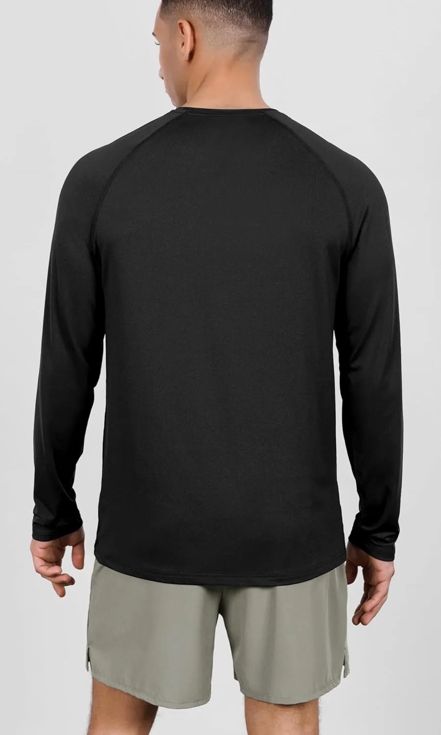 ODODOS Men's Quick Dry Long Sleeve Shirts UPF 50  Sun Protection SPF Athletic Tops Workout Fishing T-Shirts