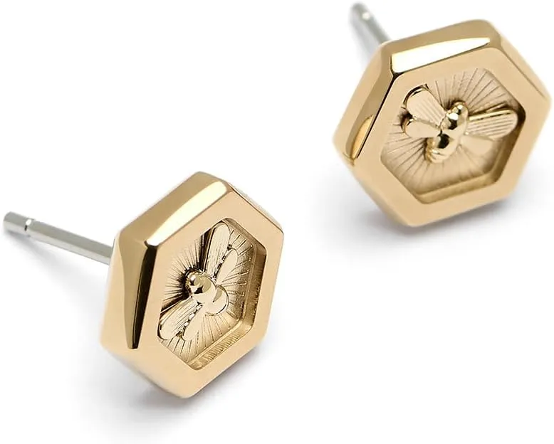 Olivia Burton Jewelry - Women's Signature Collection - Minima Bee Stud Earrings - Stainless Steel, Hypoallergenic - Easy Everyday Wear - Gift for Her