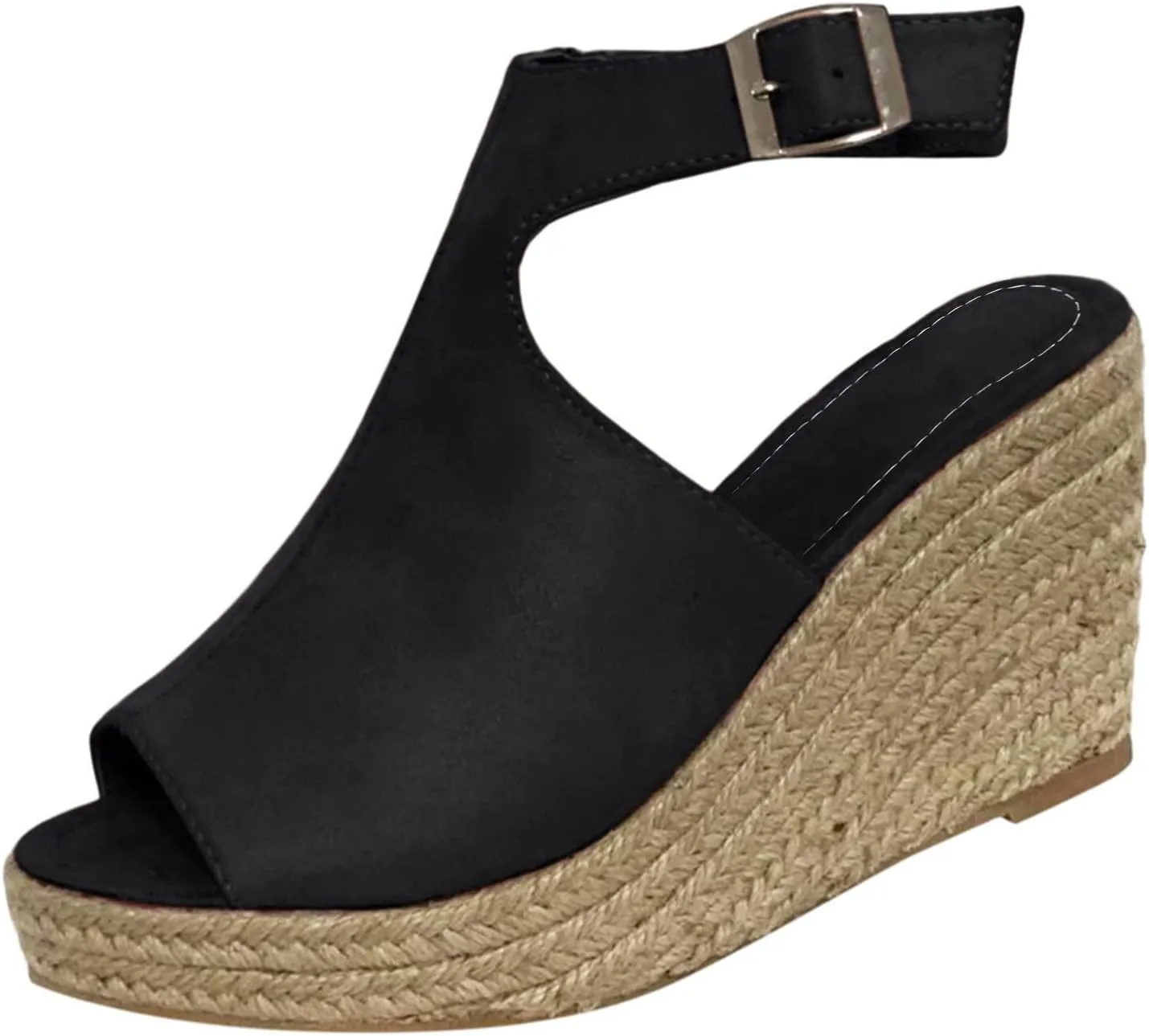 orthopedic shoes for women Wedge Sandals for Women,Sandals for Women Dressy Summer Espadrille Platform Wedges Summer Travel Beach Sandals Outdoor Shoes