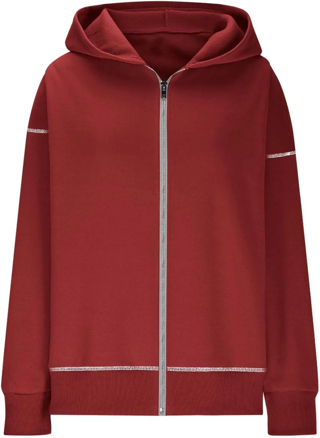 Oversized Hoodies For Women Loose Fit Full Zip Oversized Jacket Lightweight Baggy Casual Trendy Pullover Sweatshirt