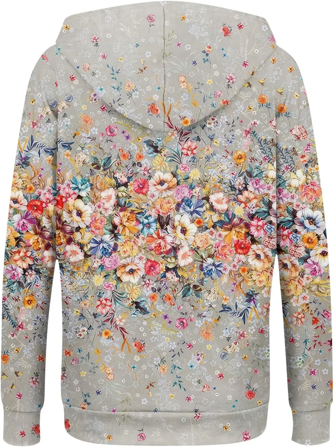 Oversized Sweatshirt For Women,Womens Casual Print Zip Up Hoodie Trendy Long Sleeve Sweatshirt With Pockets