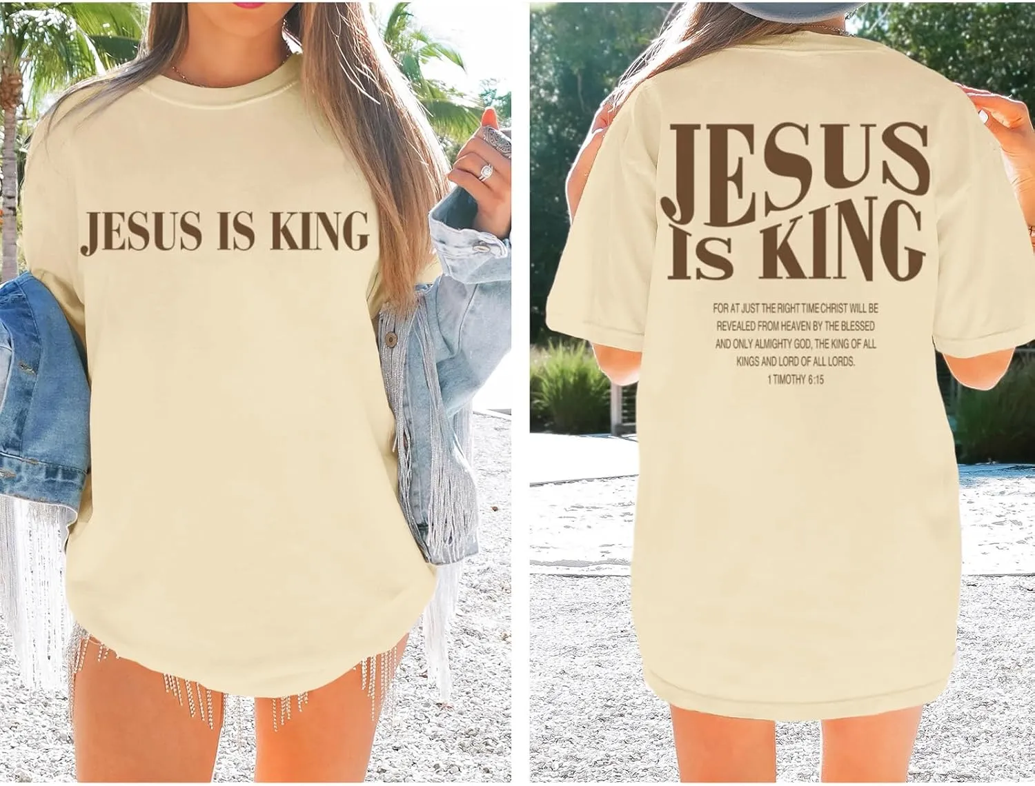 Oversized Tshirts for Women Christian Jesus is King Shirt Faith Religious Sayings Tees Loose Casual Bible Verse Tops