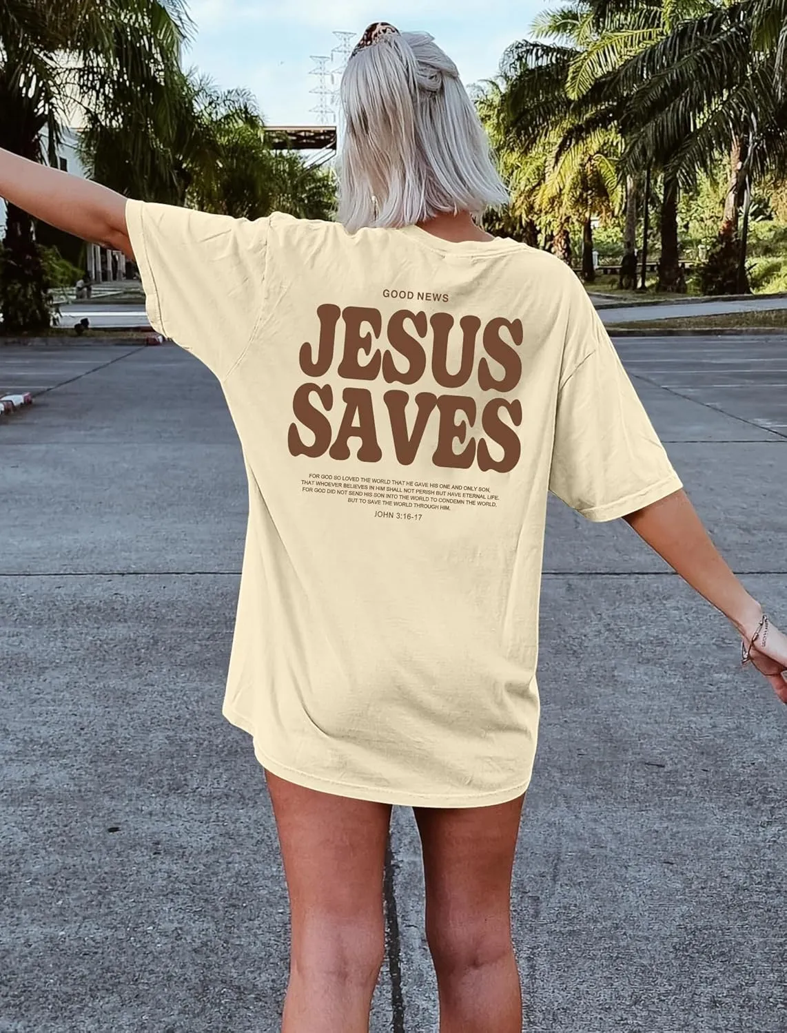 Oversized Tshirts for Women Christian Shirts Faith Over Fear Shirt Short Sleeve Jesus Tees Loose Casual Religious Tops