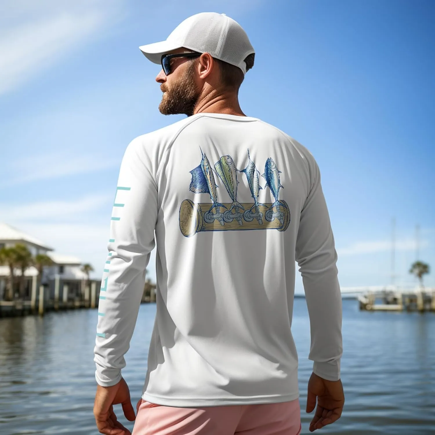 Palmyth Fishing Shirts for Men Long Sleeve UPF 50  Sun Protection UV T Shirt Tee