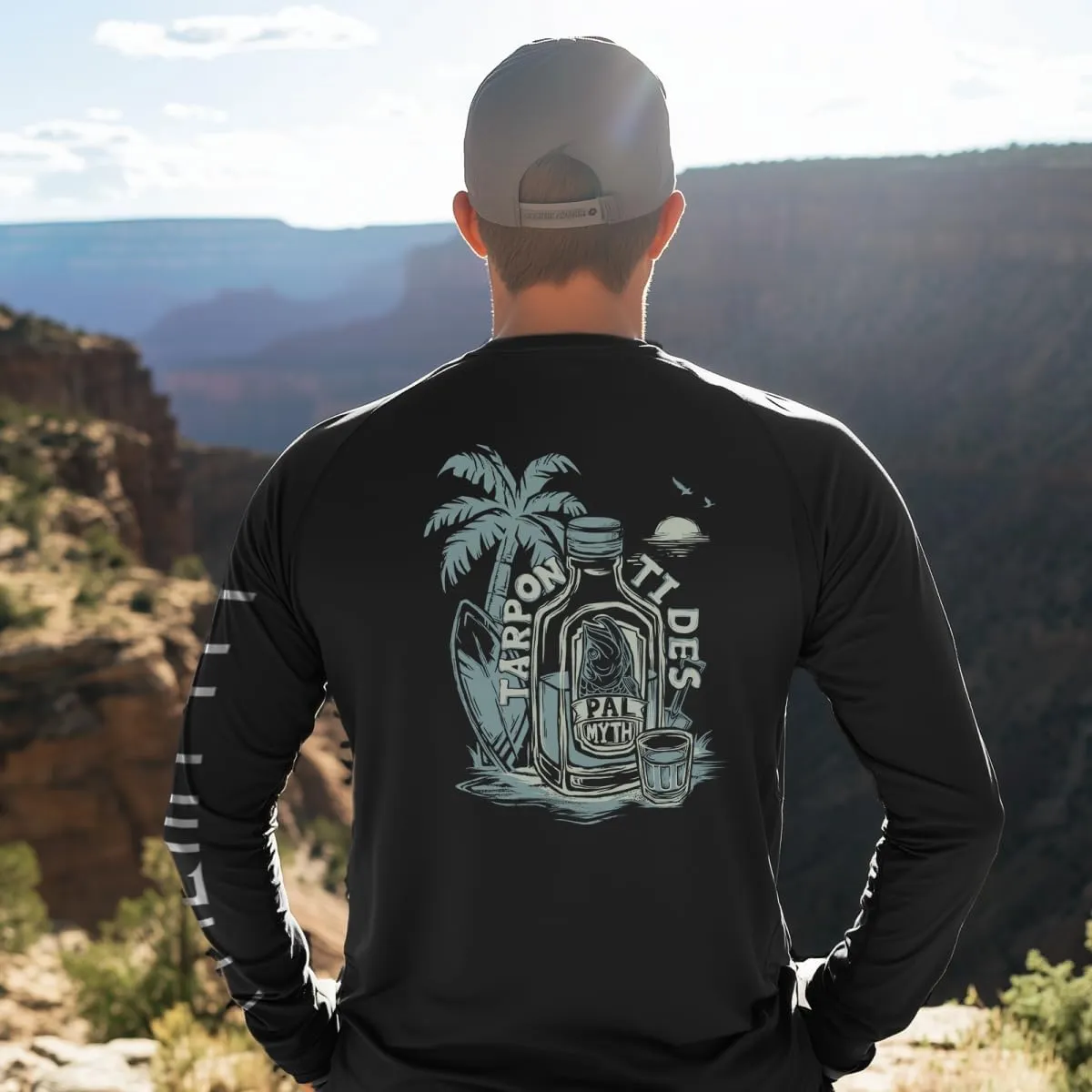 Palmyth Mens Fishing Shirts Long Sleeve Sun Protection Shirts UPF 50  Rash Guard T-Shirt Tee
