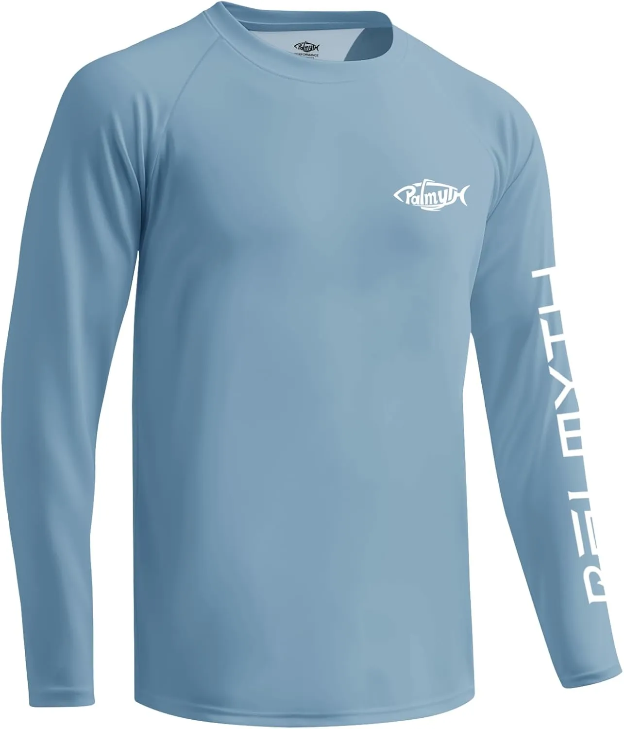 Palmyth Mens Fishing Shirts Sun Protection T-Shirts UV UPF 50  Long Sleeve Rash Guard Tee