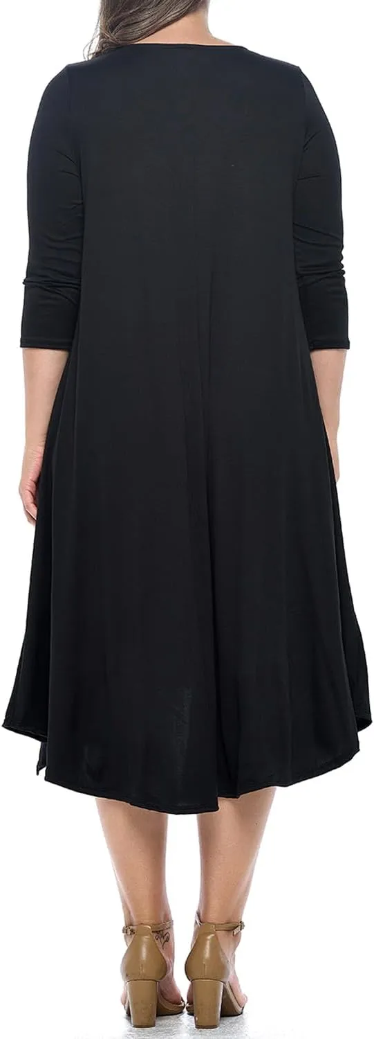 Pastel by Vivienne Women's Asymmetric Hem Midi Dress Plus Size
