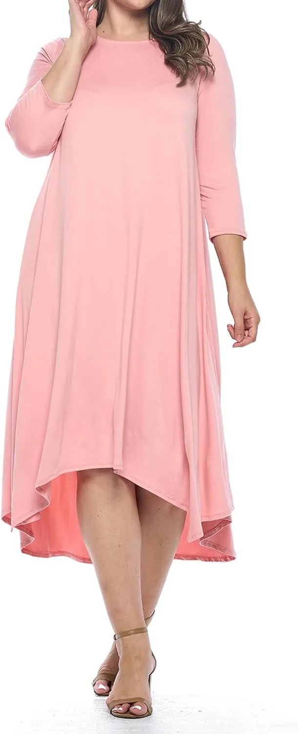 Pastel by Vivienne Women's Asymmetric Hem Midi Dress Plus Size