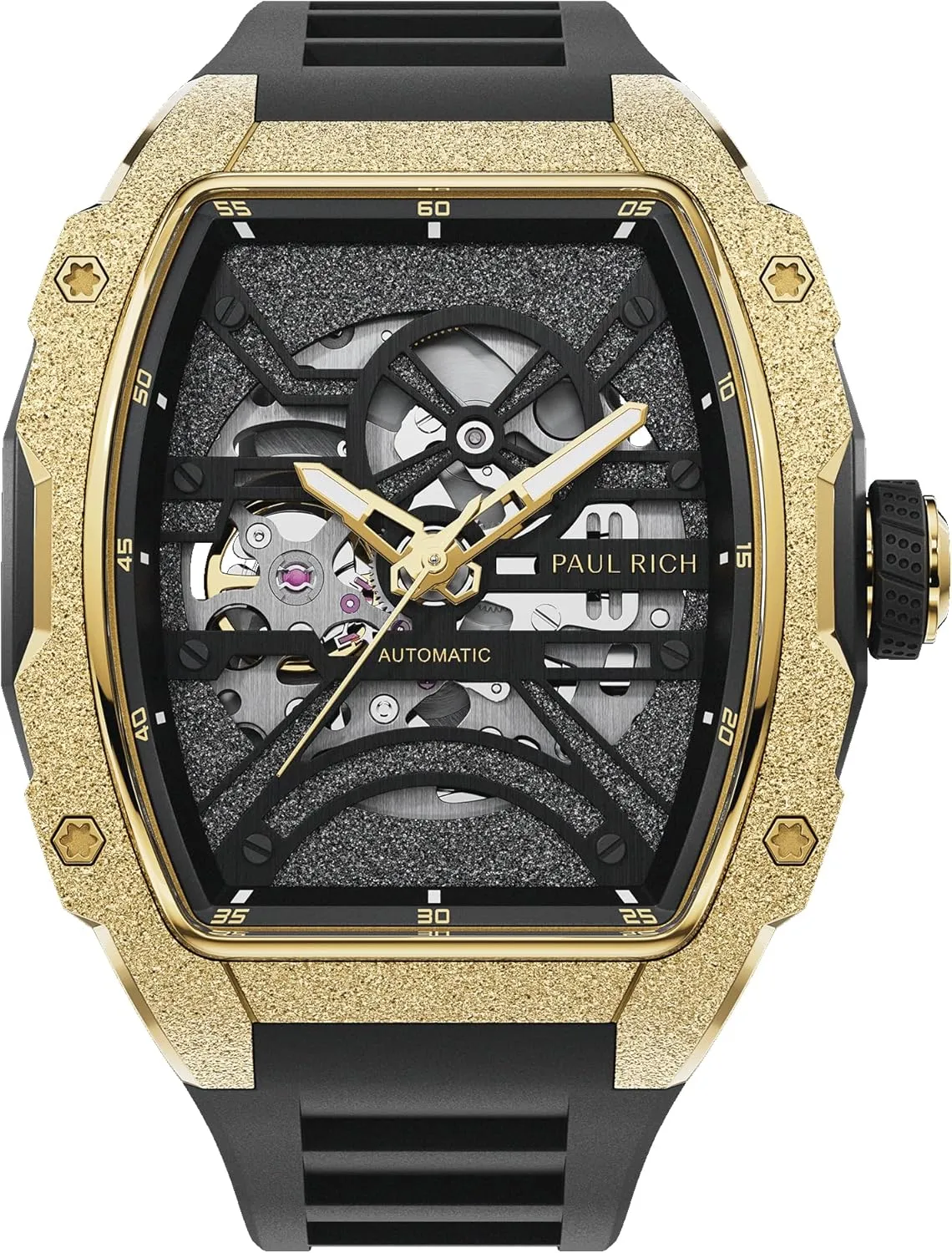 Paul Rich Men's Luxury Stainless Steel Watch - Rugged & Stylish Timepiece for Business, Gift, or Graduation - Fancy Analog Water Resistant Wrist Watch for Him - Astro Skeleton Galaxy