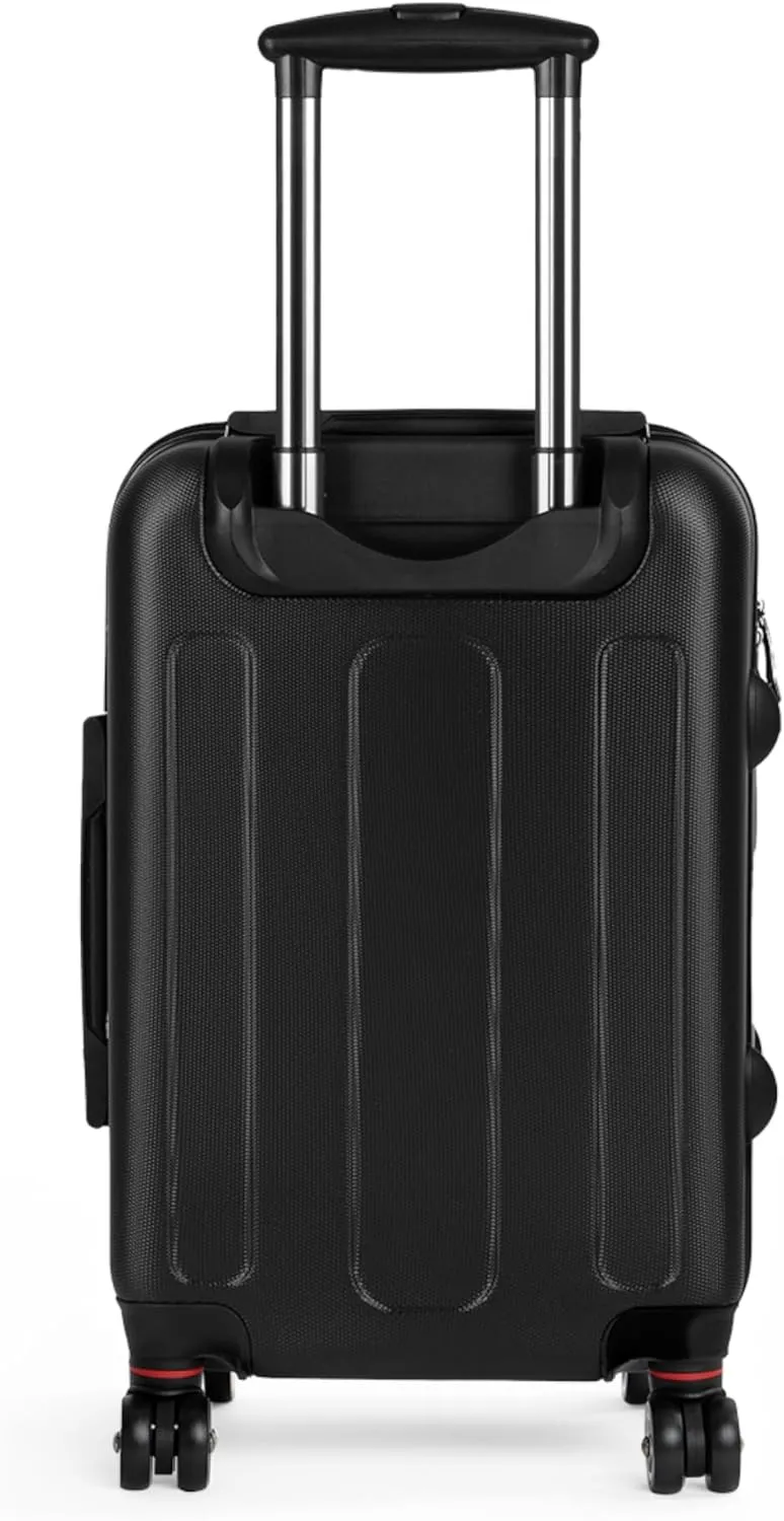 Polycarbonate Hard Shell Suitcase with Paris Scenery, 360 Swivel Wheels, Adjustable Handle, 3 Sizes
