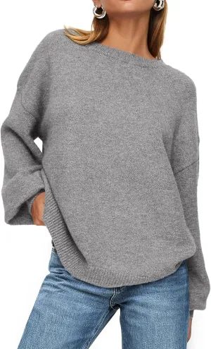 PRETTYGARDEN Women's Winter Sweaters Casual Crew Neck Long Sleeve Pullover Ribbed Knit Loose Fit Sweater Tops