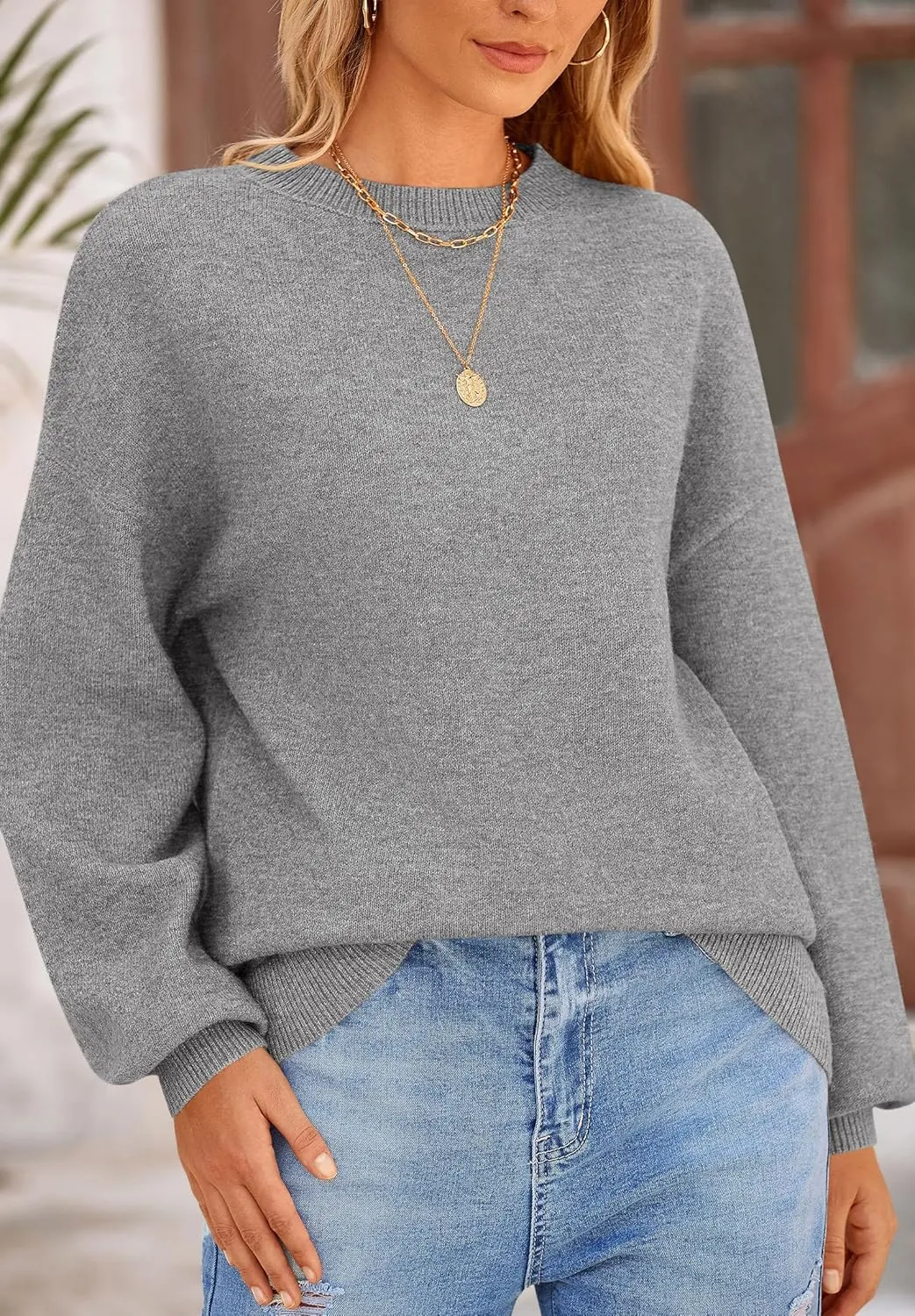 PRETTYGARDEN Women's Winter Sweaters Casual Crew Neck Long Sleeve Pullover Ribbed Knit Loose Fit Sweater Tops