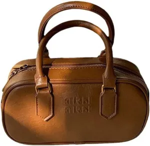 PU Leather Shoulder Handbag Bag Vintage Crossbody Bag Vintage Handbag Handbags Ladie Shoulder Bags Brown Purse For Women.