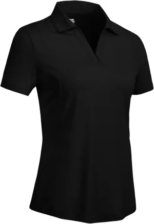Rdruko Women's Golf Shirts Short Sleeve Polo Tennis V Neck Collared Shirts Dry Fit