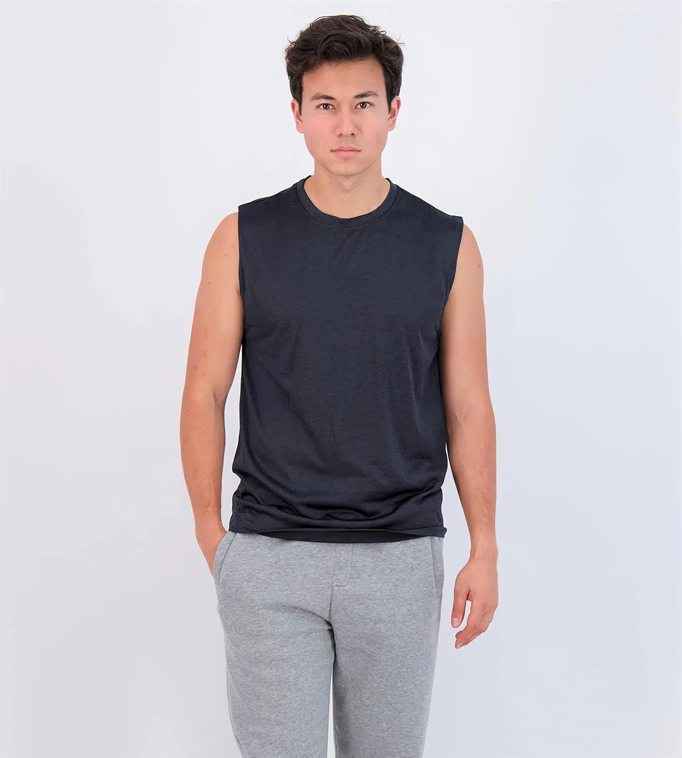Real Essentials 3 & 5 Pack: Men's Dry-Fit Active Muscle Tank Top - Standard and Big & Tall Sizes (S-5XLT)