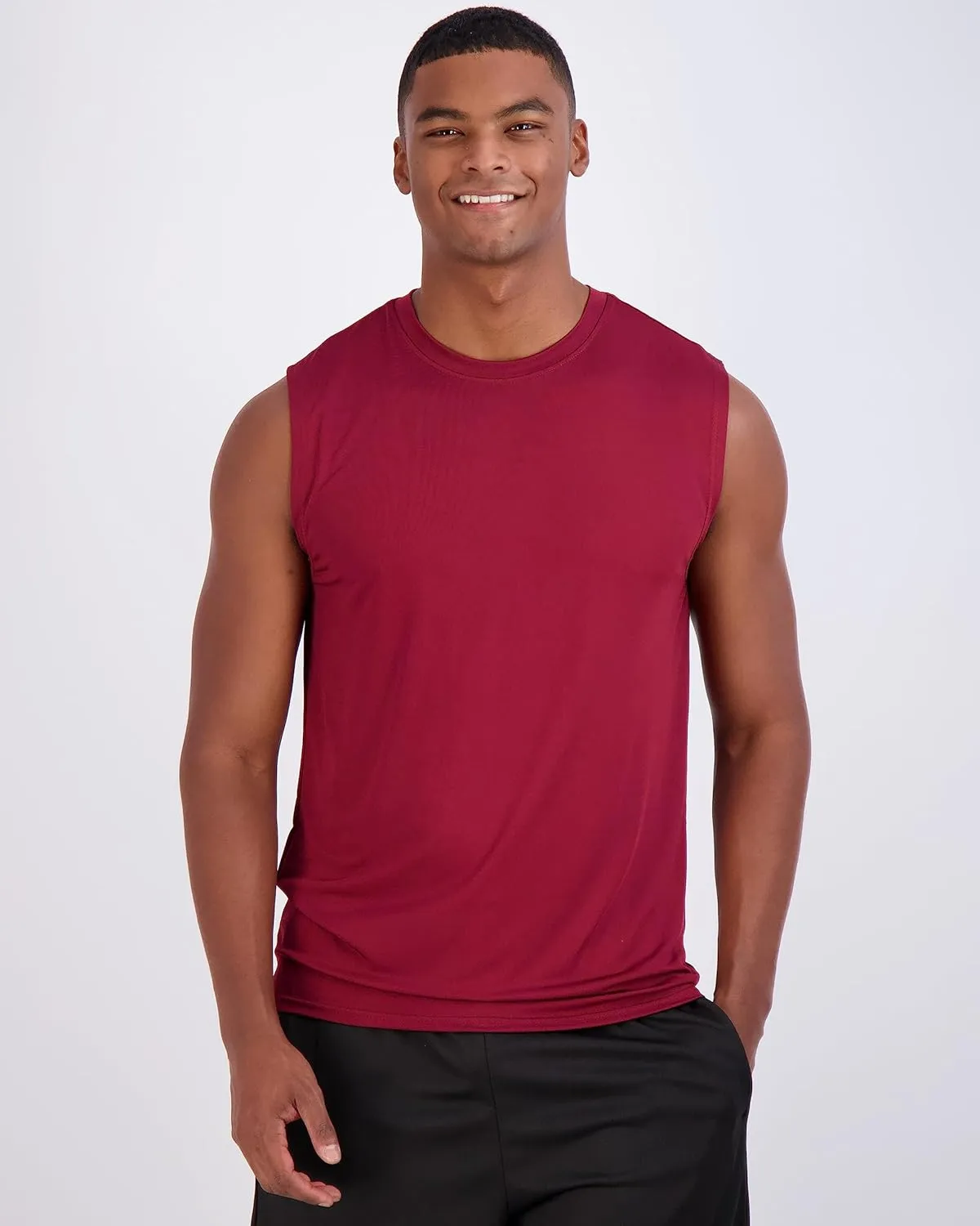Real Essentials 3 & 5 Pack: Men's Dry-Fit Active Muscle Tank Top - Standard and Big & Tall Sizes (S-5XLT)