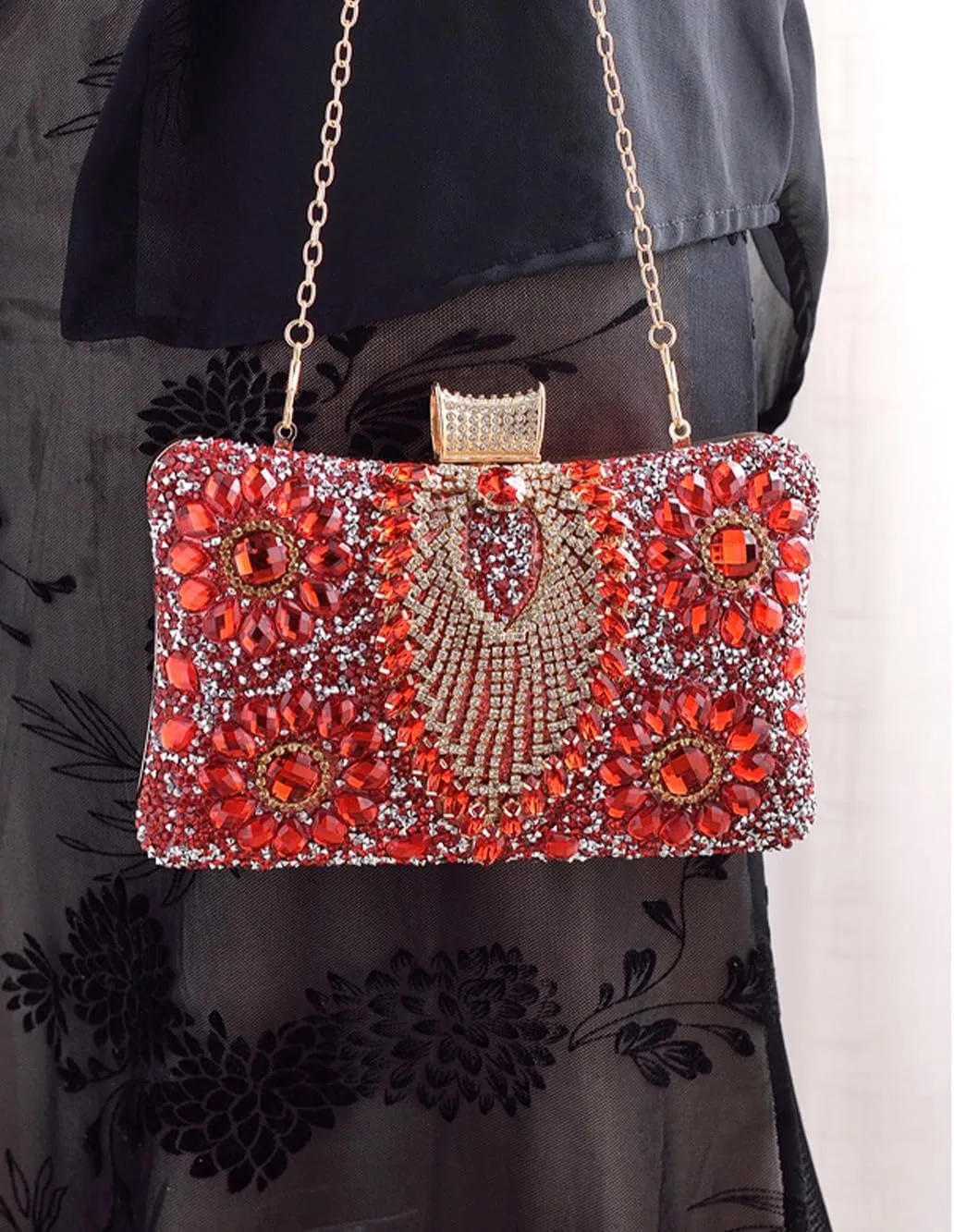 Rhinestone Purse Women's Evening Bag Evening Clutch Silver Vintage Handbag Phone Bag for Party Wedding Date Night