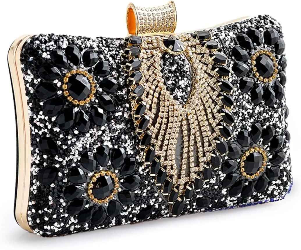 Rhinestone Purse Women's Evening Bag Evening Clutch Silver Vintage Handbag Phone Bag for Party Wedding Date Night