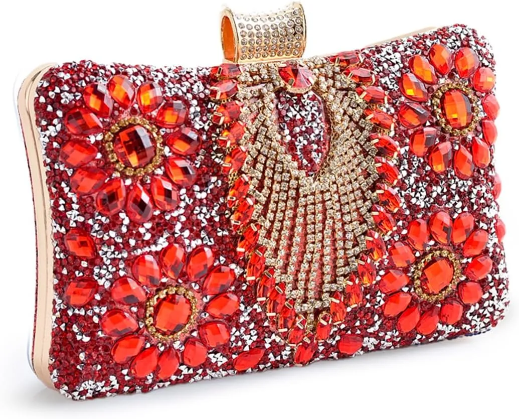 Rhinestone Purse Women's Evening Bag Evening Clutch Silver Vintage Handbag Phone Bag for Party Wedding Date Night