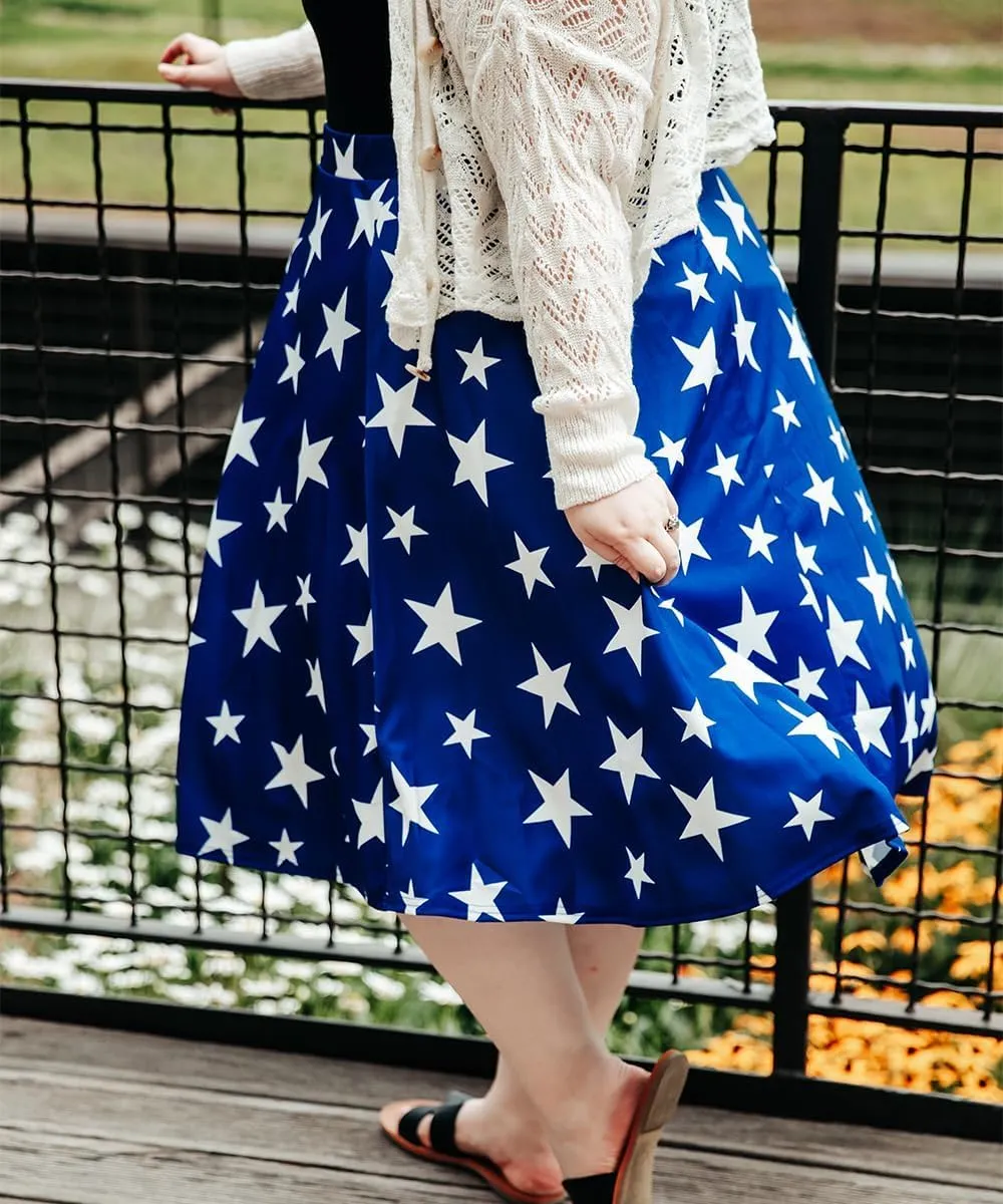 RITERA Plus Size Skirts for Women A-Line Fairy Elastic Waist Tulle Midi Flowy Skirt