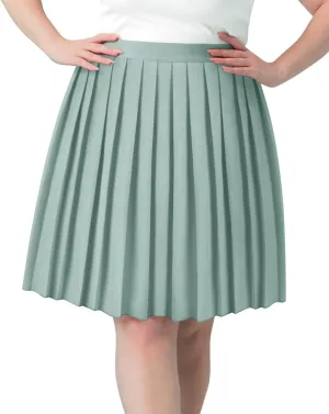 RITERA Plus Size Skirts for Women Short Skirt Pleated High Waist Swing A Line Swing Skirt