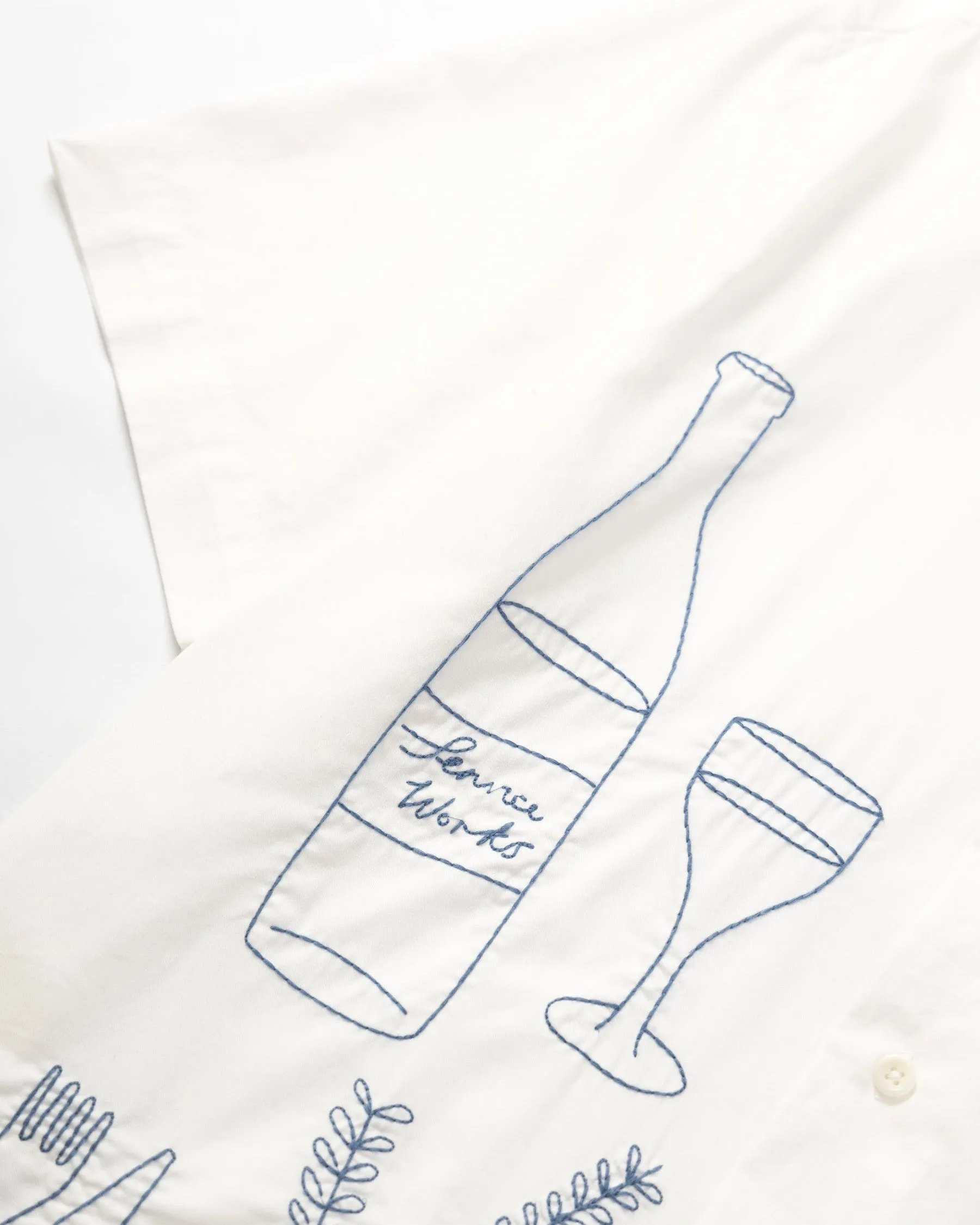 Service Works Light Twill Picnic S/S Shirt - Off White