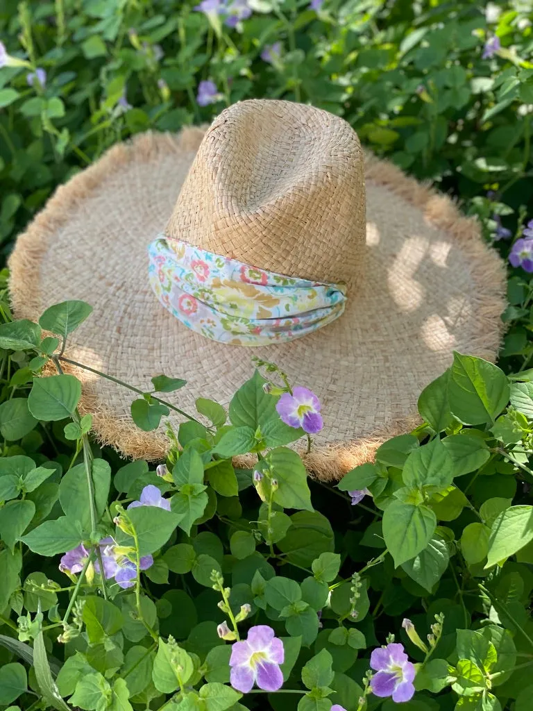 Sherbet Floral Hat Scarf