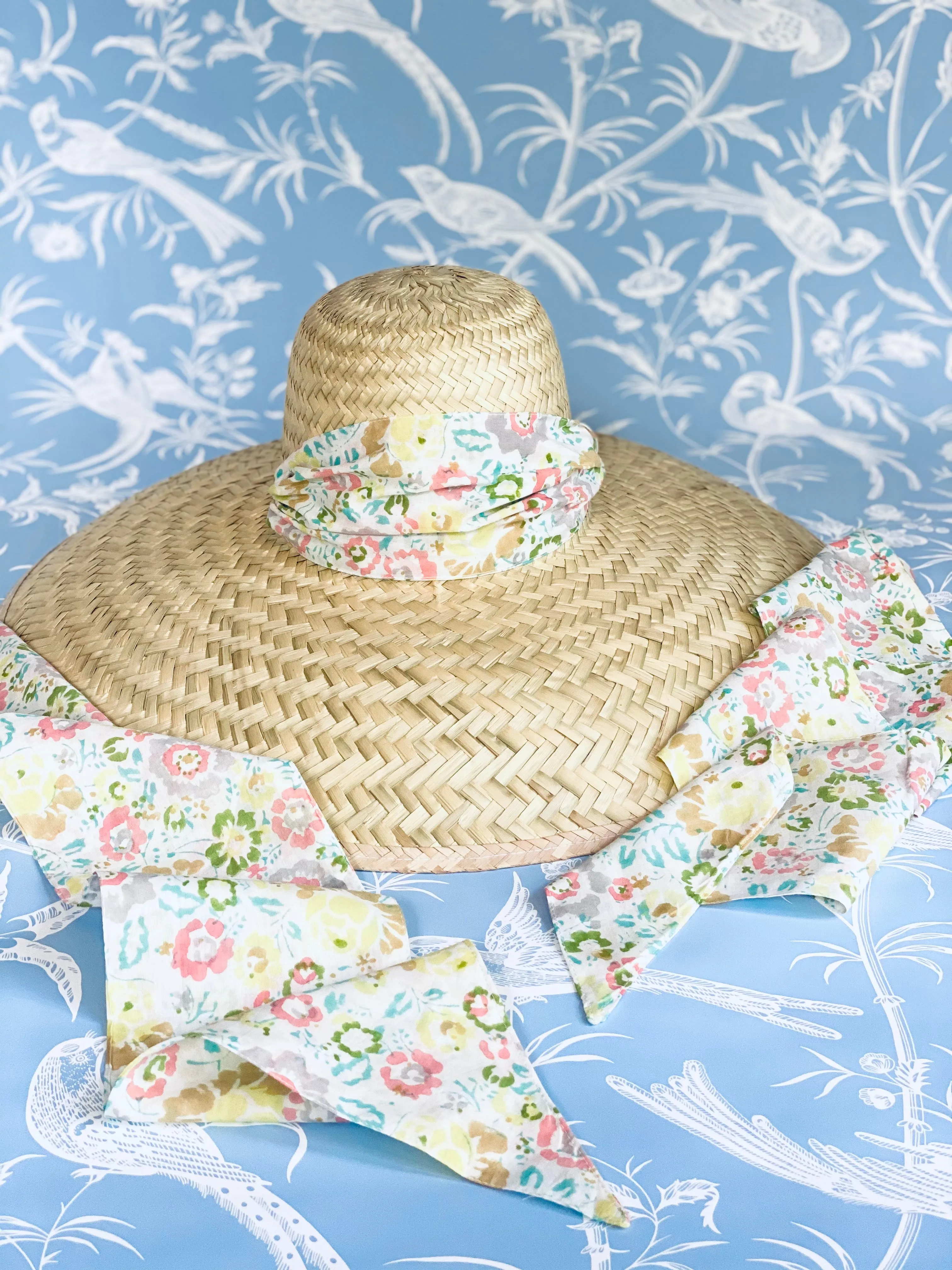 Sherbet Floral Hat Scarf