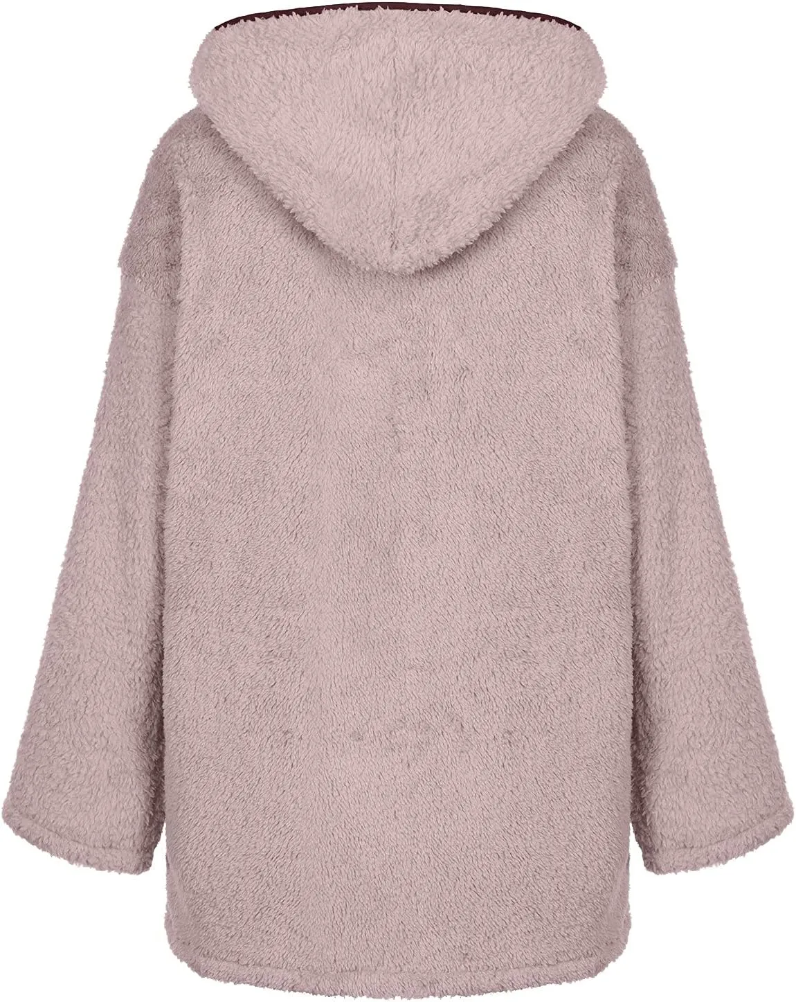 Sherpa Jacket Women Oversized Full Zip Fleece Hoodie Soft Plush Open Front Cardigan Coats Winter Sweater with Pockets
