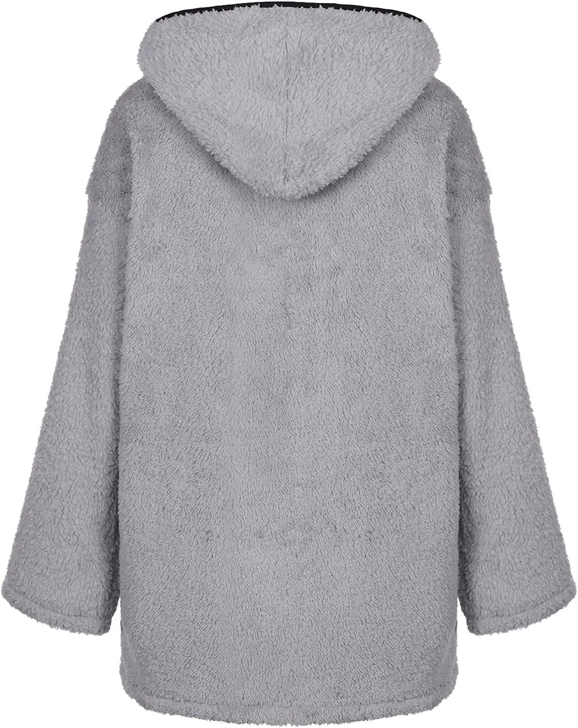 Sherpa Jacket Women Oversized Full Zip Fleece Hoodie Soft Plush Open Front Cardigan Coats Winter Sweater with Pockets
