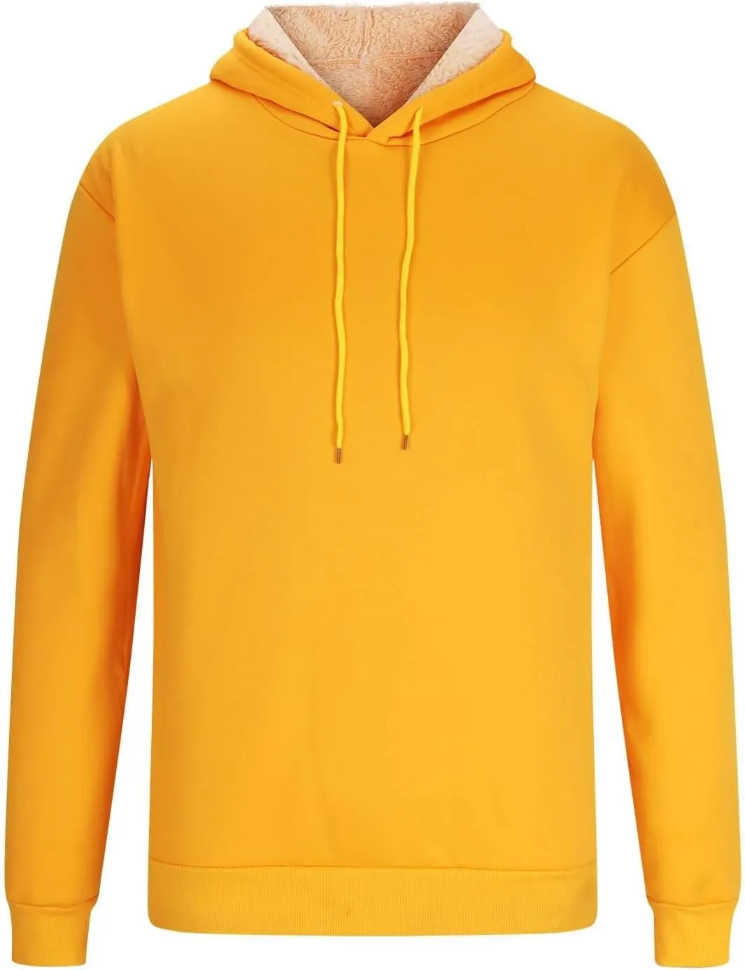 Sherpa Lined Hoodie Men Athletic Long Sleeve Oversized Hooded Sweatshirt Winter Warm Casual Comfy Fleece Pullover