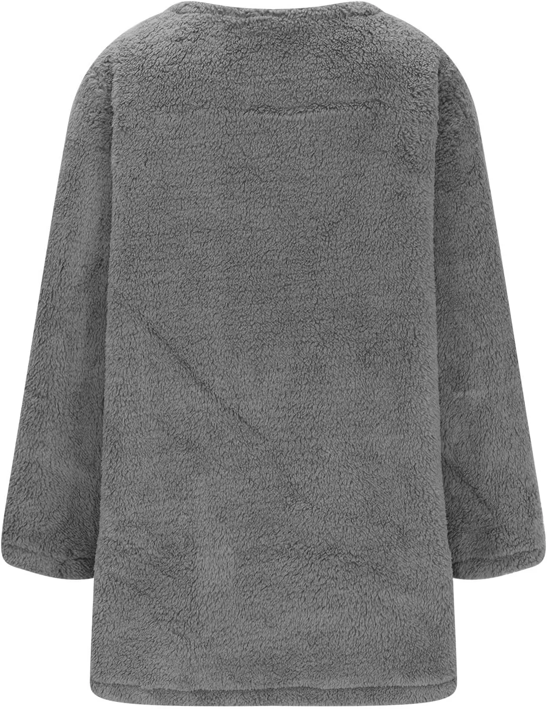 Sherpa Sweatshirts For Women Trendy 2024 Warm Fall Winter Fuzzy Fleece Pullover Tops Cute Sweater Loungewear