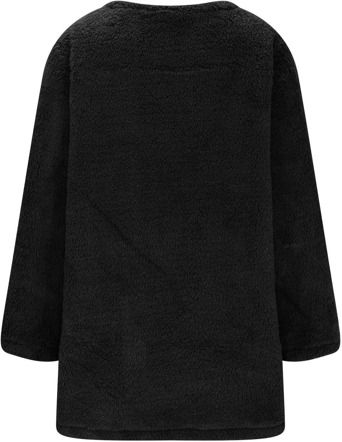 Sherpa Sweatshirts For Women Trendy 2024 Warm Fall Winter Fuzzy Fleece Pullover Tops Cute Sweater Loungewear