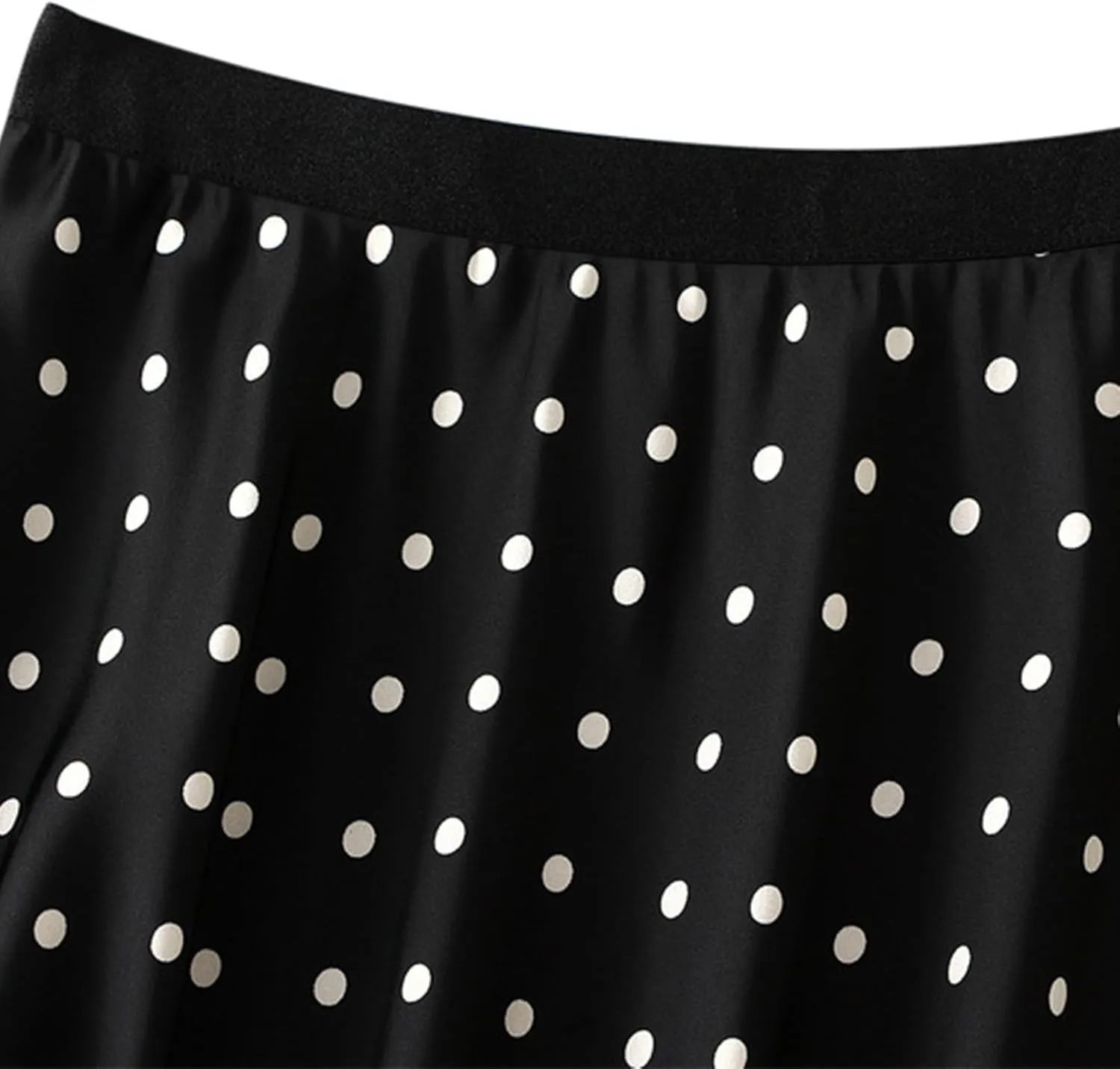 Skirts for Women 2024 Summer High Waist Midi Skirts Polka Dot Pleated Skirt Casual Boho A-Line Swing Flowy Long Skirt