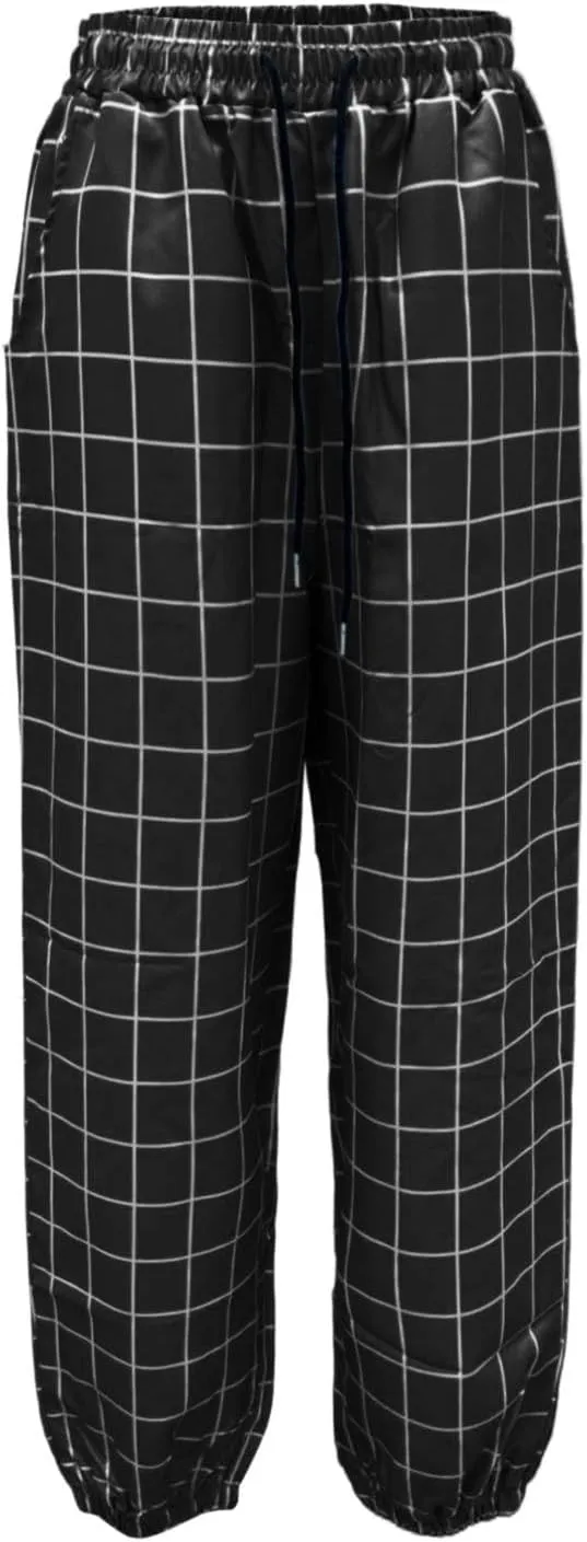 Slim Fit Plaid Chino Pants for Men Flat-Front Stretch Dress Pants Business Pencil Suit Pant Casual Skinny Golf Pant