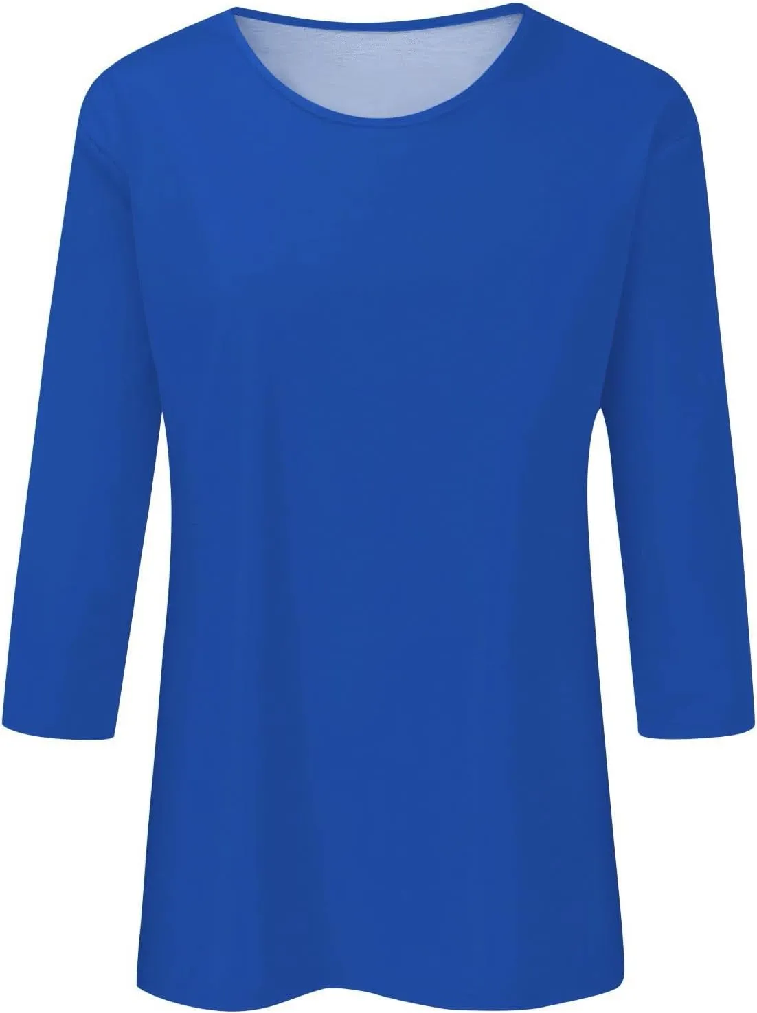 slqdgmryz 3/4 Sleeve Shirts for Women Loose Fit Crewneck Dressy Casual Tops Lightweight Solid Color Comfy Cute T Shirts
