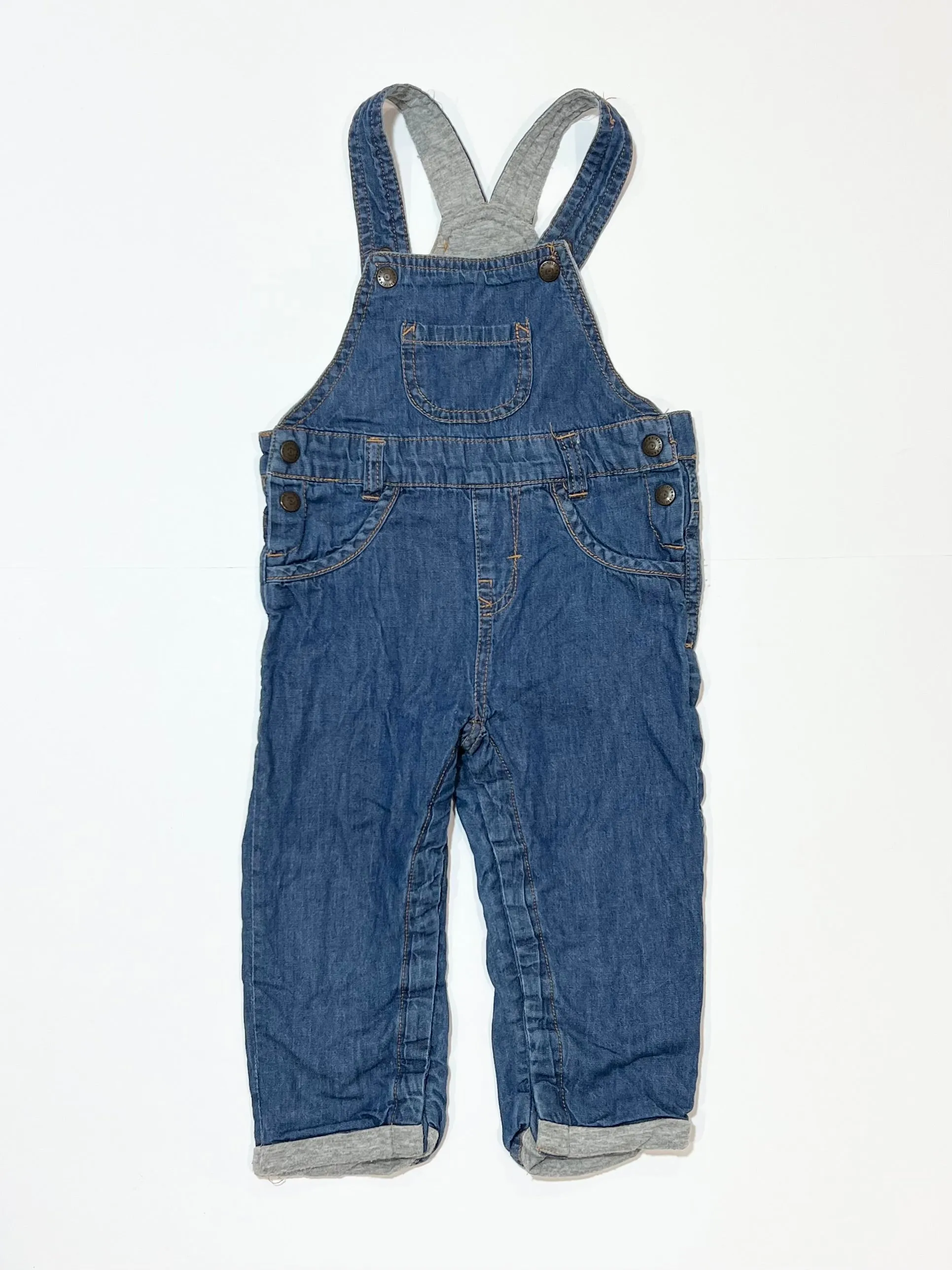 Soft denim overalls - Size 1