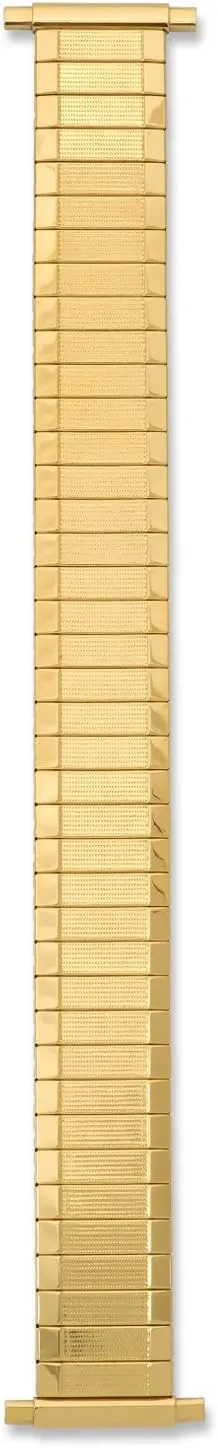 Speidel Mens Stainless Steel Comfortable Stretch Watch Band, Silver, Gold and Dual Tone Replacement Strap, 16-22mm, Straight End with No Clasp