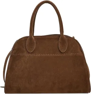 Suede Tote Bag, Women Suede Purse Tote Bag Vintage Top Handle Bag Fashion Retro Shoulder Satchel Bag