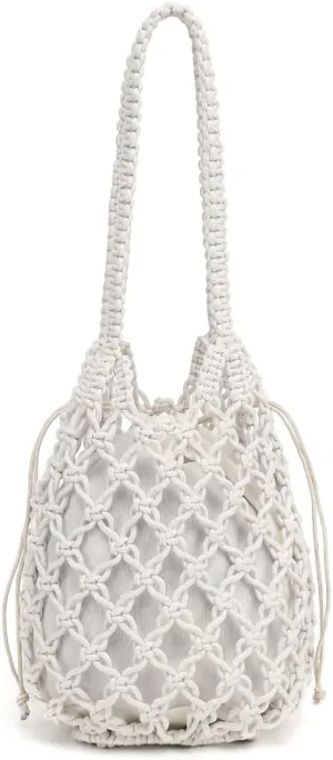 Summer Crochet Purses for Women, Boho Woven Beach Bag Knit Shoulder Purse Handbag Ideal for Summer Vacations