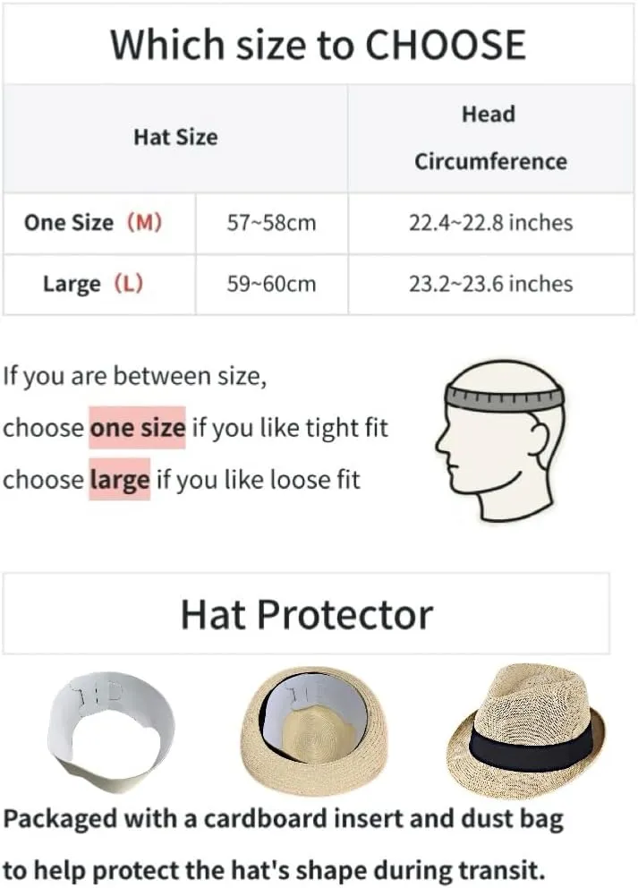 Summer Panama Straw Fedora Hats for Men Women Trilby Hat Foldable Roll Up Short Brim Panama Beach Hat