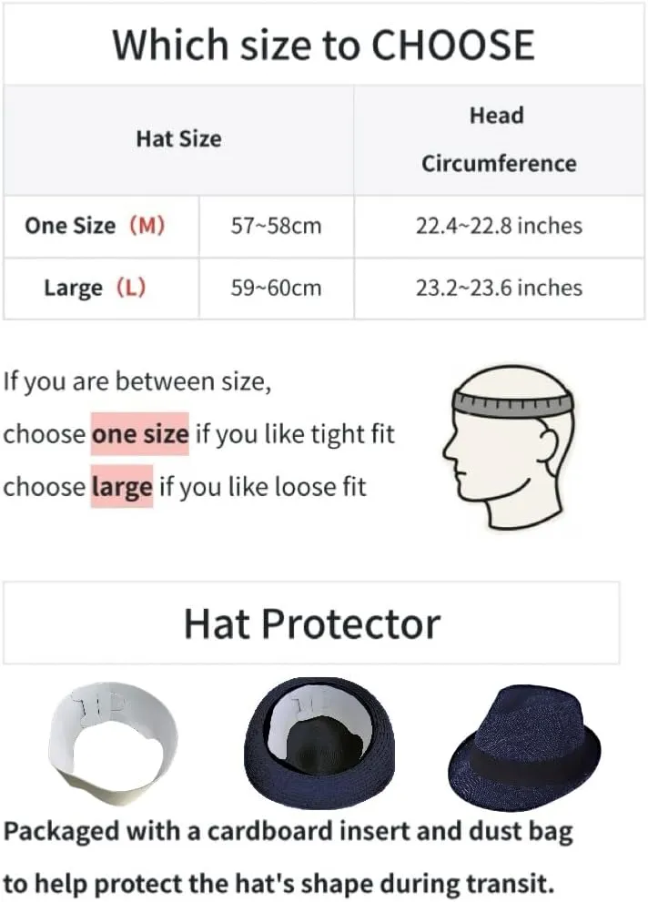 Summer Panama Straw Fedora Hats for Men Women Trilby Hat Foldable Roll Up Short Brim Panama Beach Hat