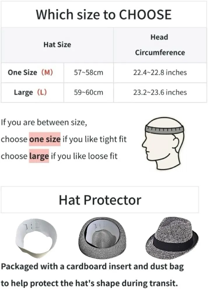 Summer Panama Straw Fedora Hats for Men Women Trilby Hat Foldable Roll Up Short Brim Panama Beach Hat